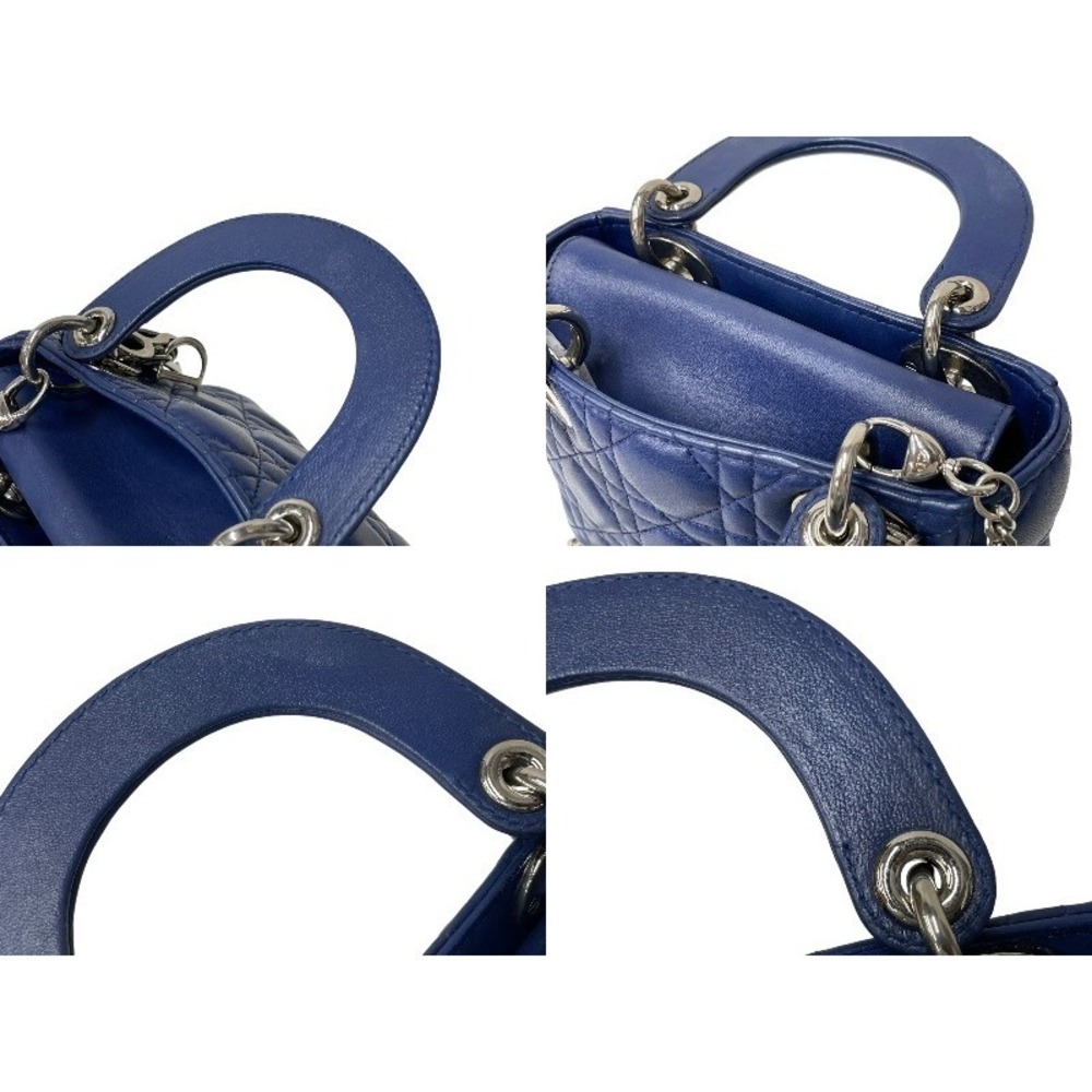 Christian Dior Lady Shoulder Bag Blue - Picture 4 of 10